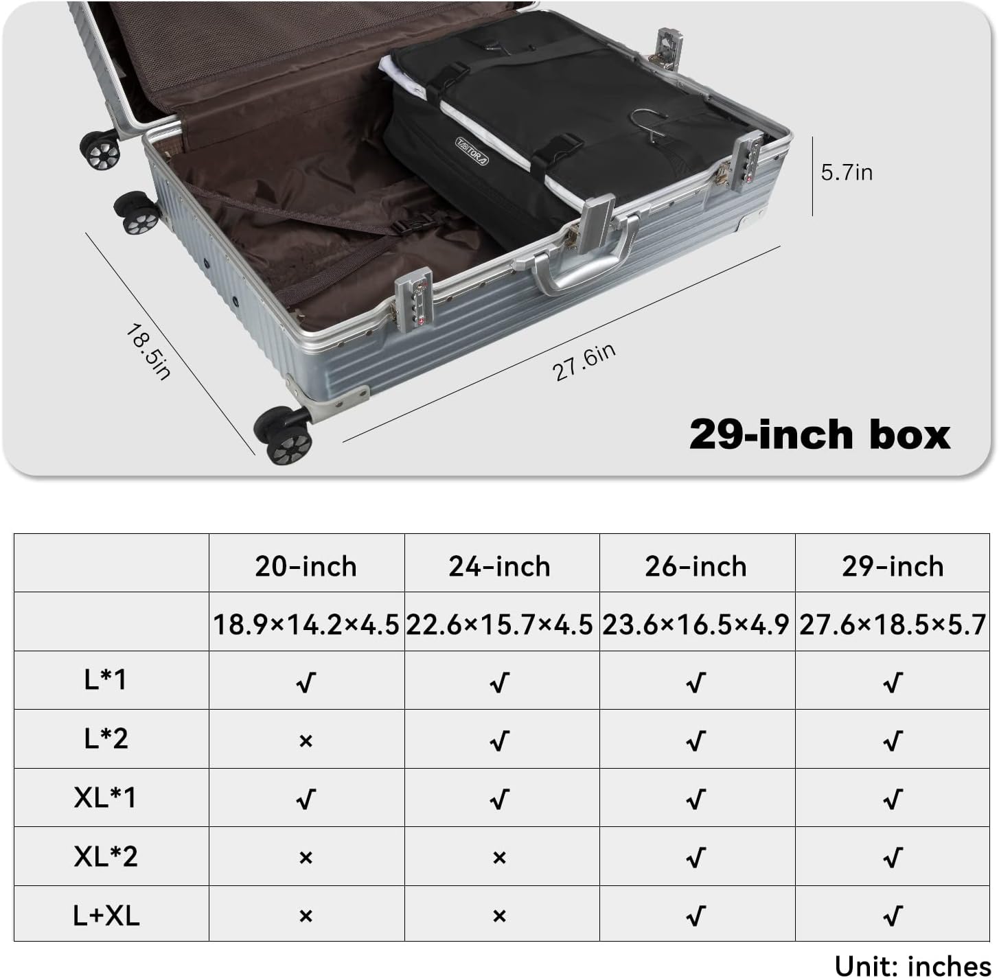 Portable Hanging Travel Shelves Bag Packing Cube Organizer Suitcase Storage Large Capacity - Image 4