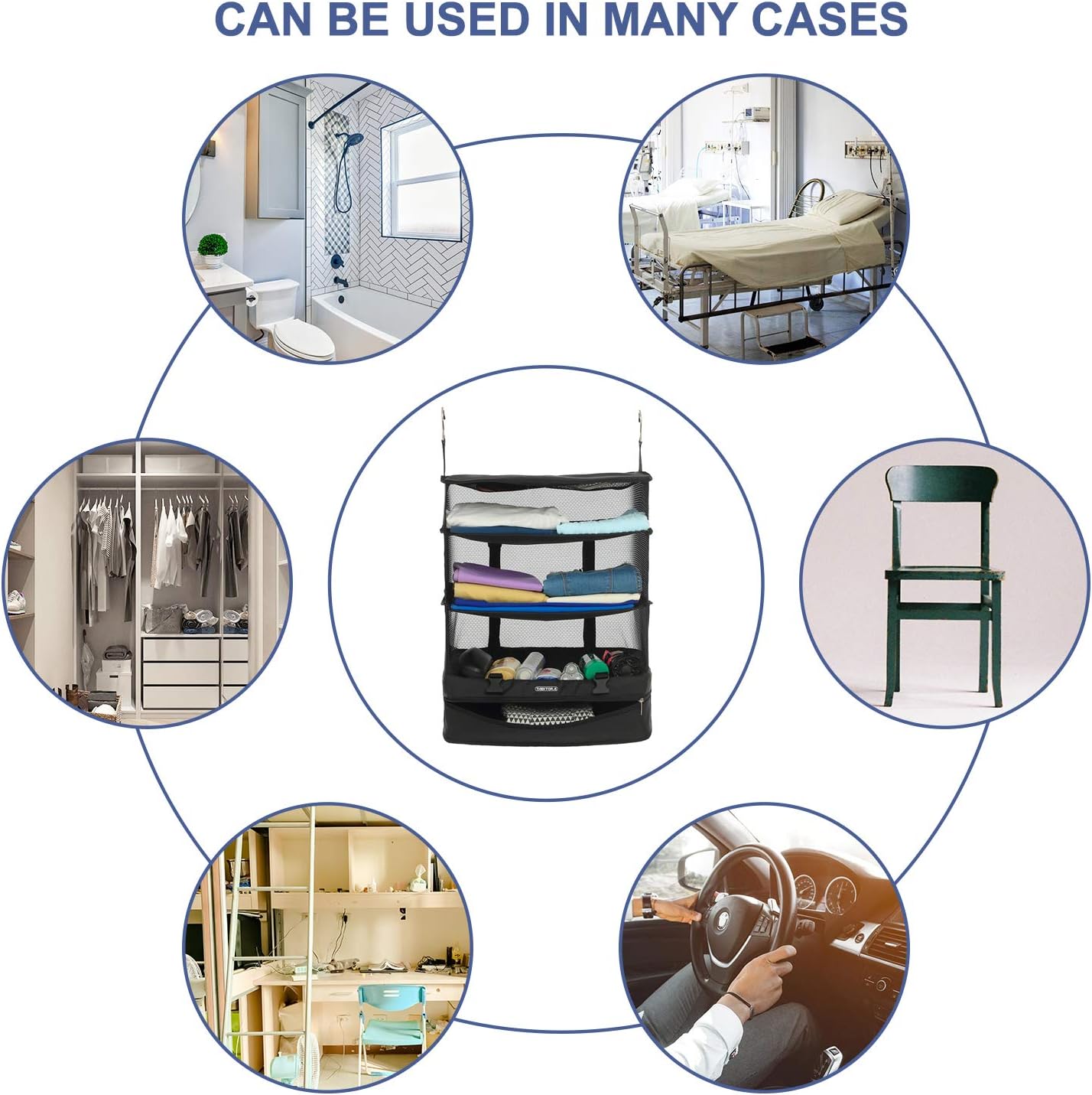 Portable Hanging Travel Shelves Bag Packing Cube Organizer Suitcase Storage Large Capacity - Image 6